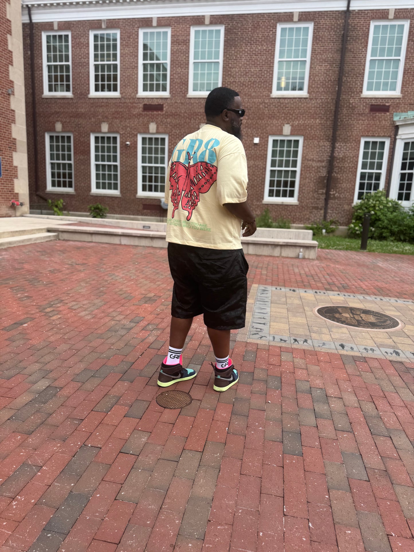 GR8 “Metamorphosis” Oversized Butterfly Tee - Light Yellow