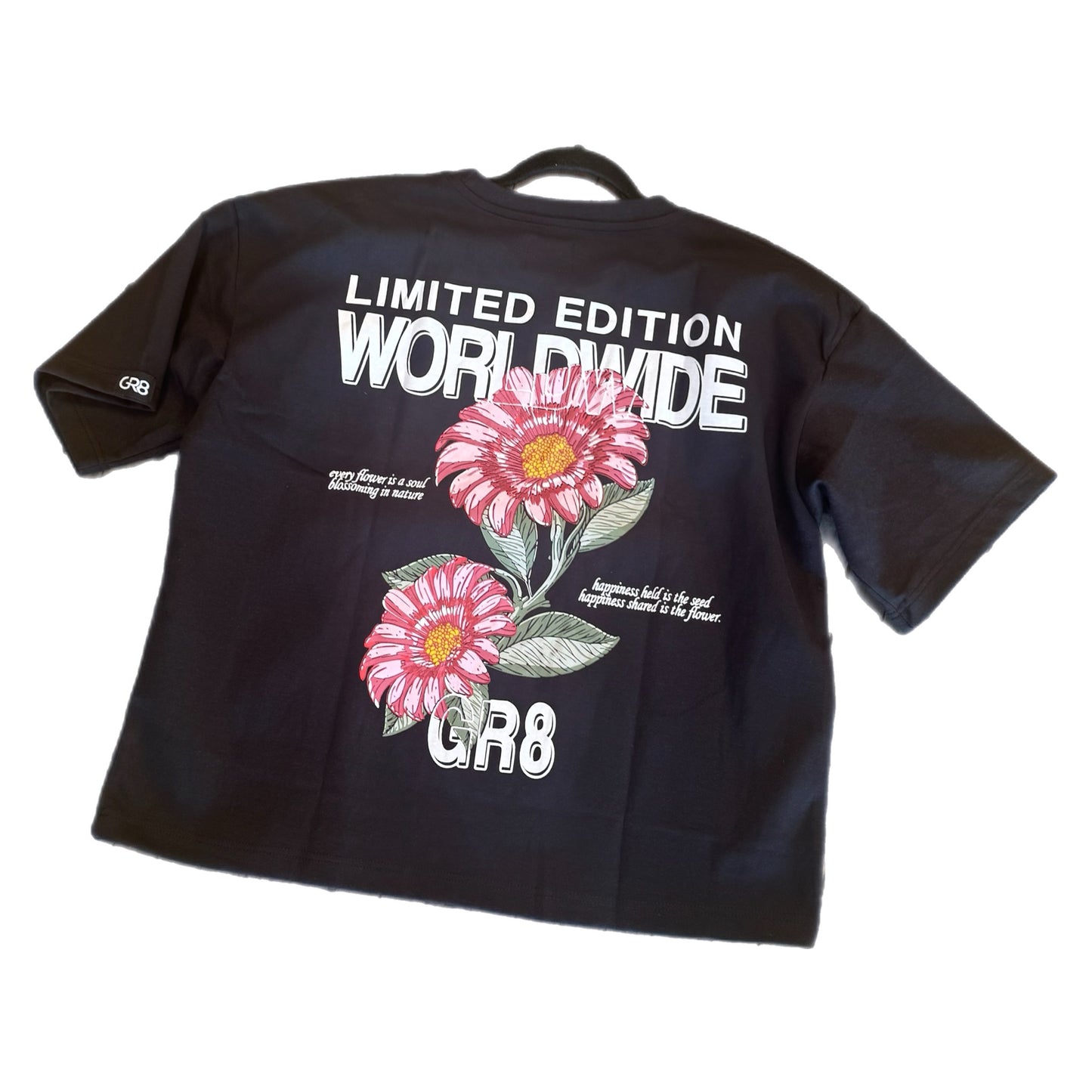 GR8 LE WORLDWIDE OVERSIZED CROP TEE