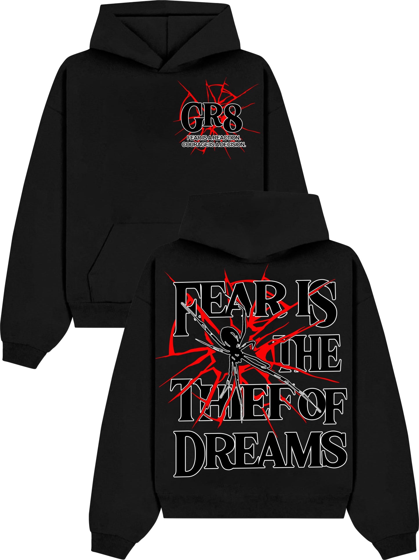 FEAR IS THE THIEF OF DREAMS HEAVYWEIGHT HOODIE