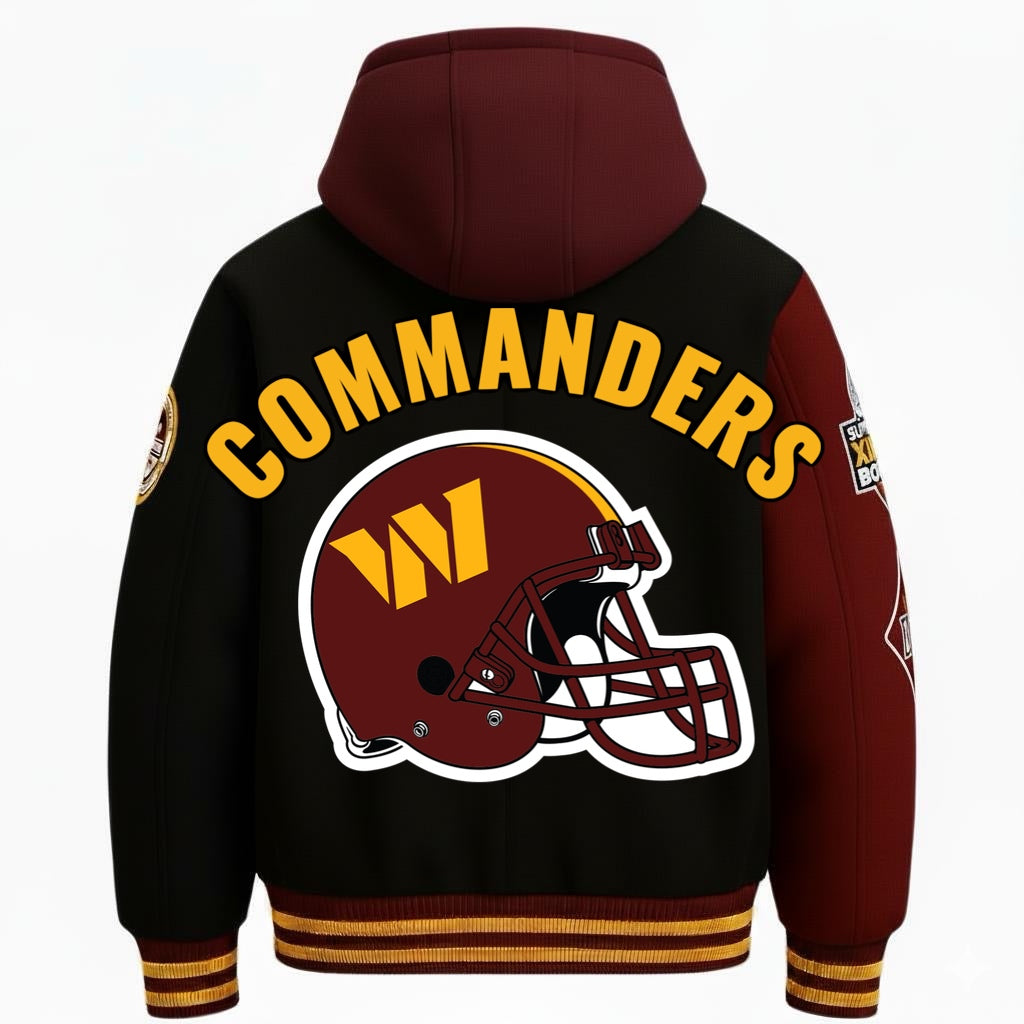 COMMANDERS VARSITY HOODIE JACKET