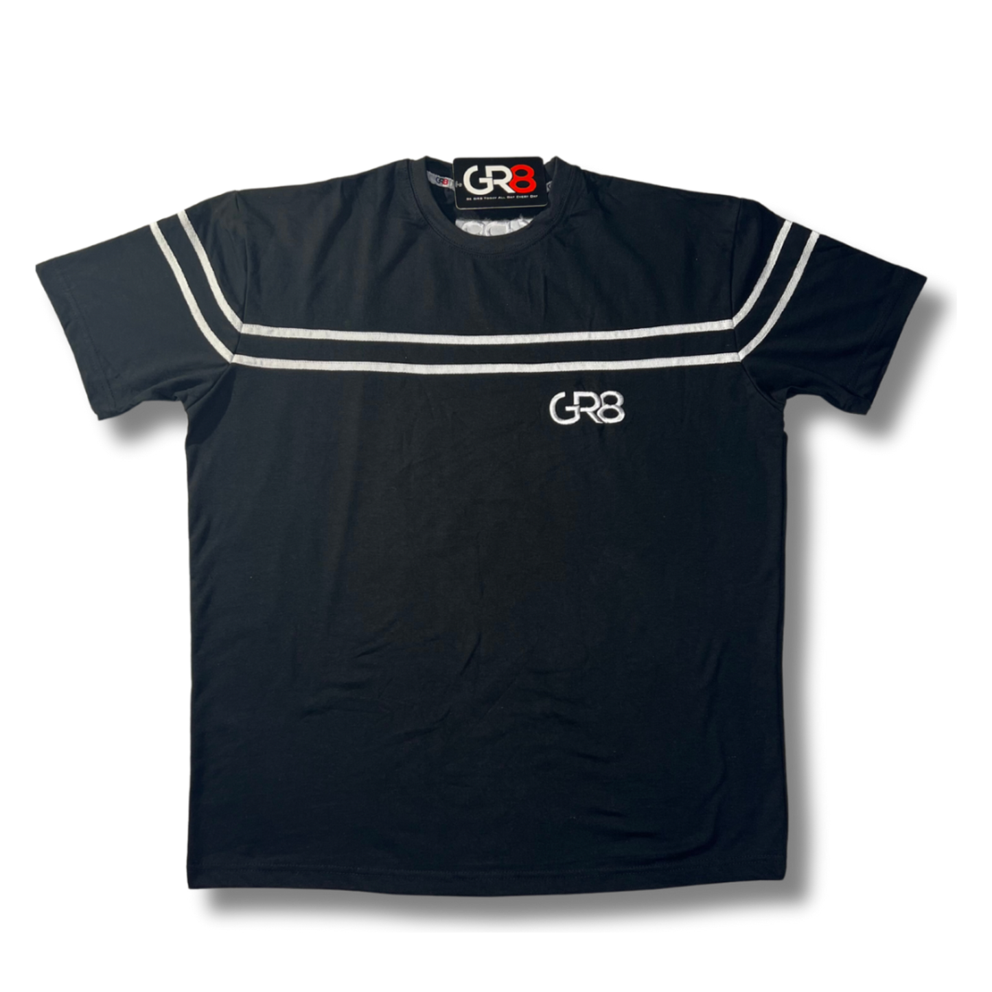 GR8 STRIPE SET SHIRT - BLACK/WHITE