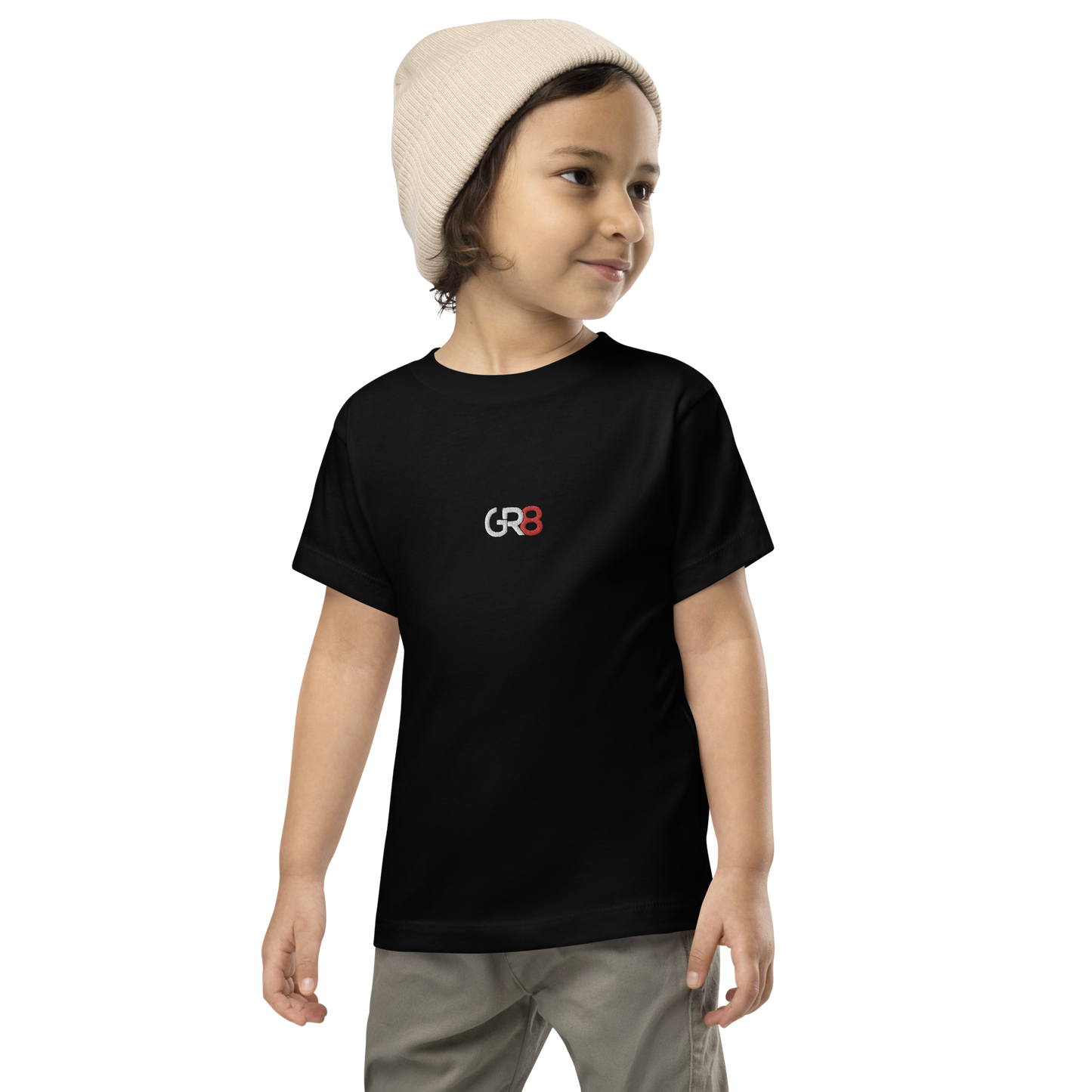 GR8 TODDLER SHIRT - BLACK/WHITE/RED