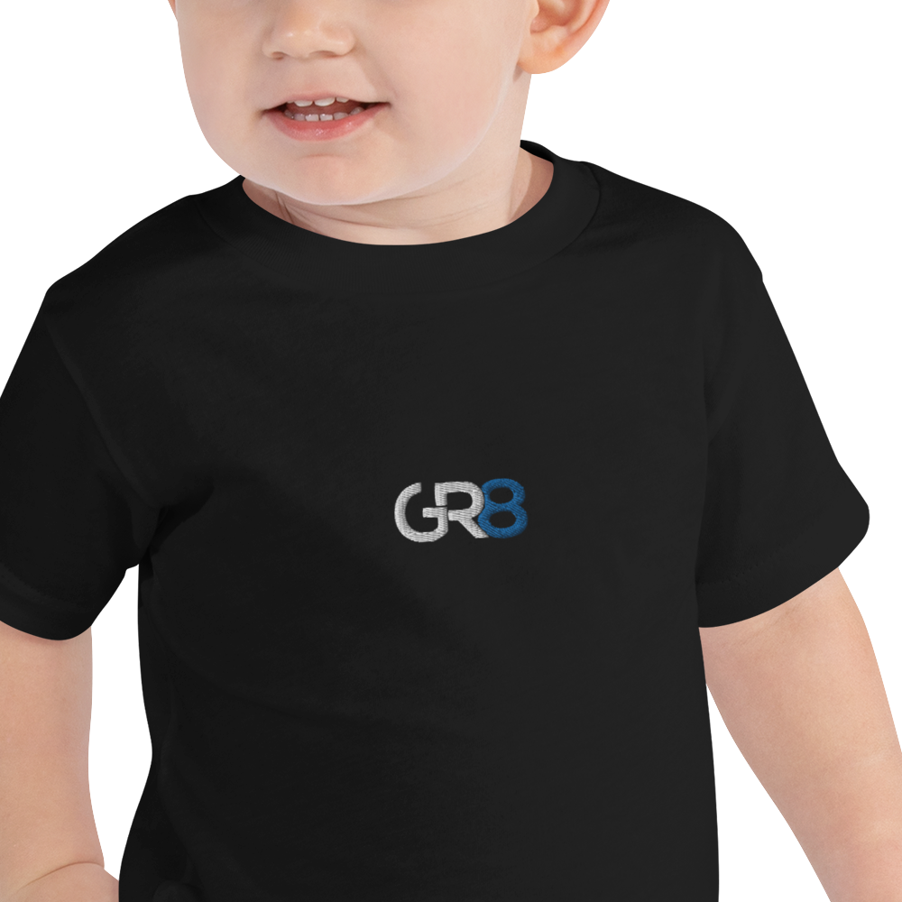 GR8 TODDLER SHIRT - BLACK/WHITE/BLUE