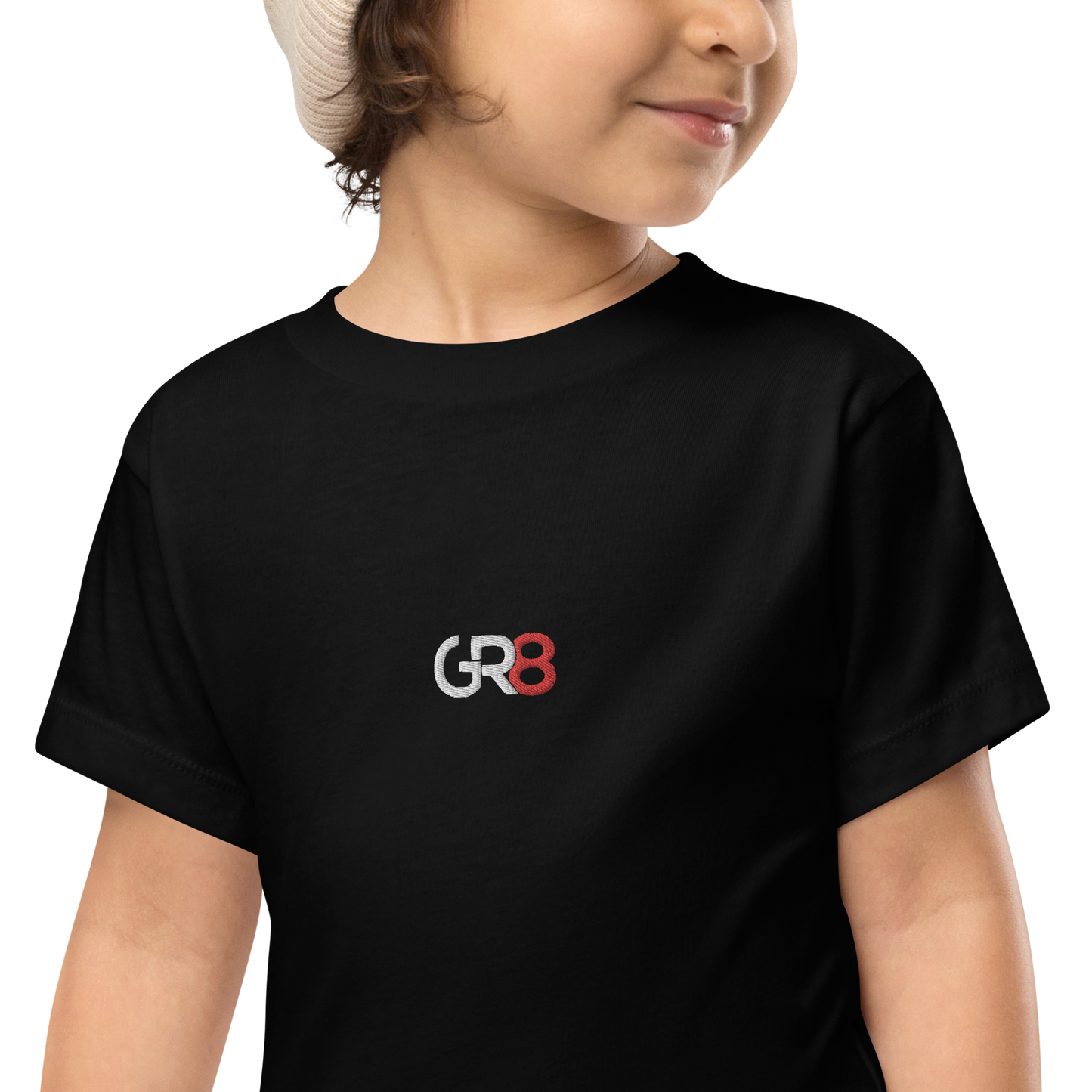 GR8 TODDLER SHIRT - BLACK/WHITE/RED