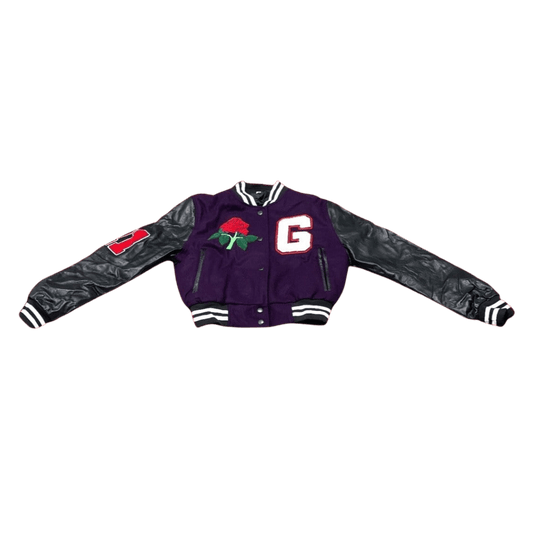GR8 CROP TOP YOUTH VARSITY JACKET - | GR8 Clothing Line