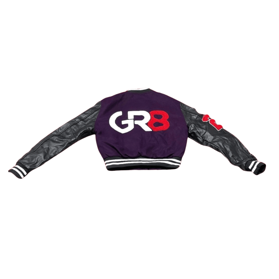 GR8 CROP TOP YOUTH VARSITY JACKET - | GR8 Clothing Line