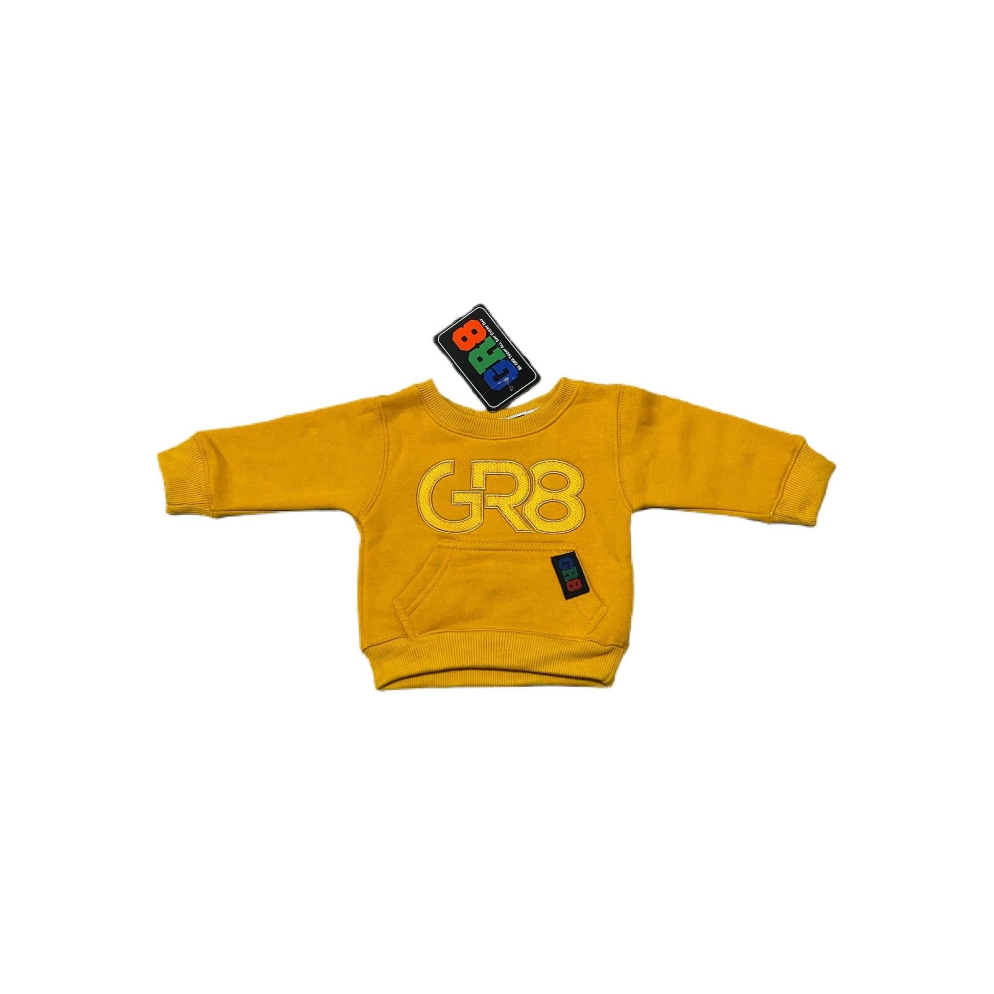 GR8 CREWNECK SWEATSHIRT - MARIGOLD | GR8 Clothing for Kids | GR8 Clothing Line