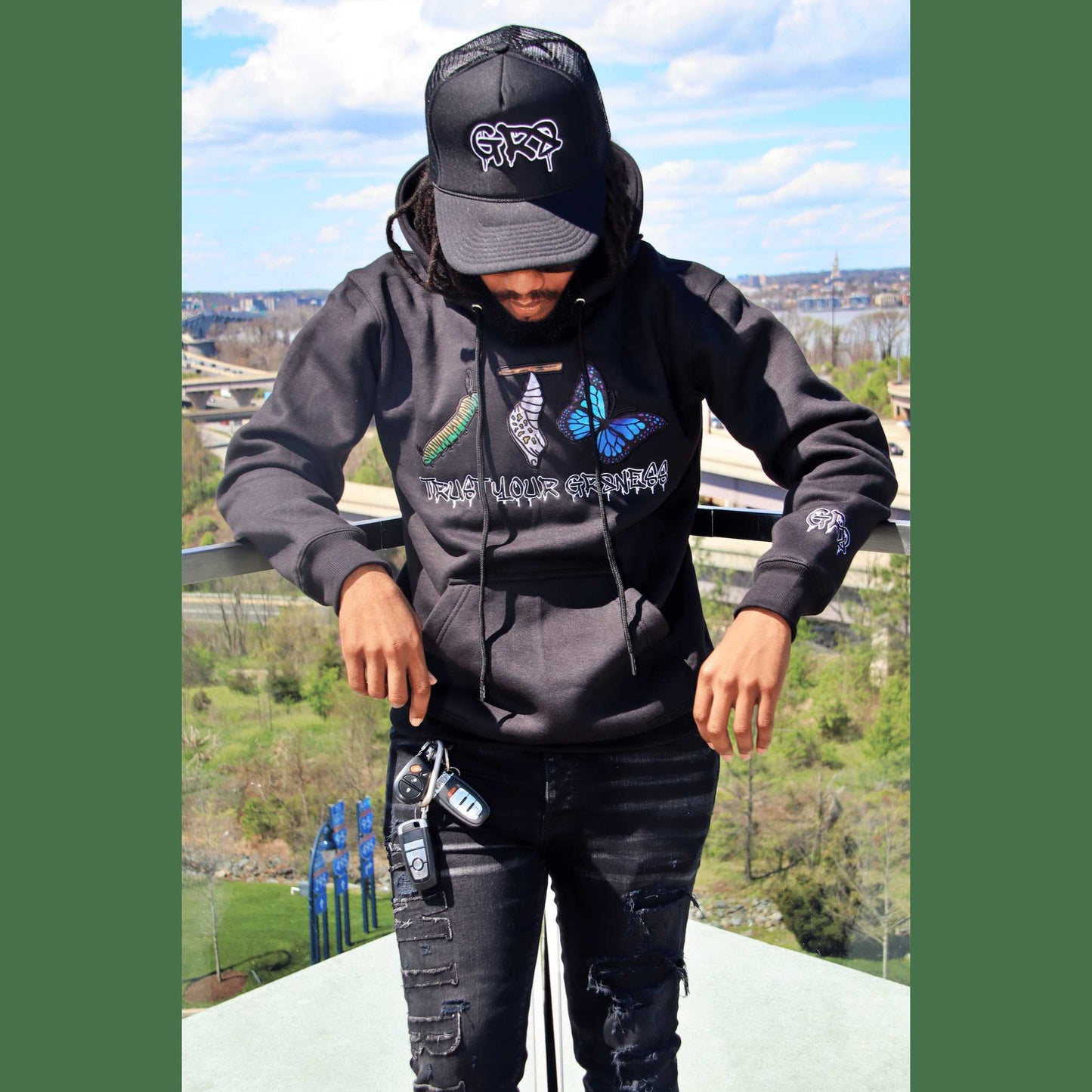 TRUST YOUR GR8NESS HOODIE - BLACK | GR8 Clothing Line