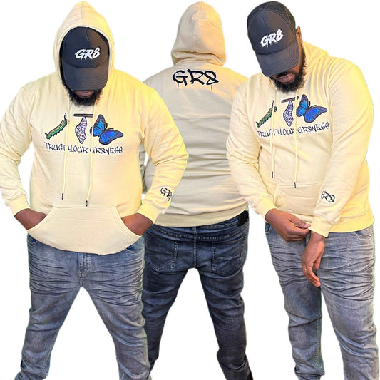 TRUST YOUR GR8NESS HOODIE - CREAM | GR8 Clothing Line