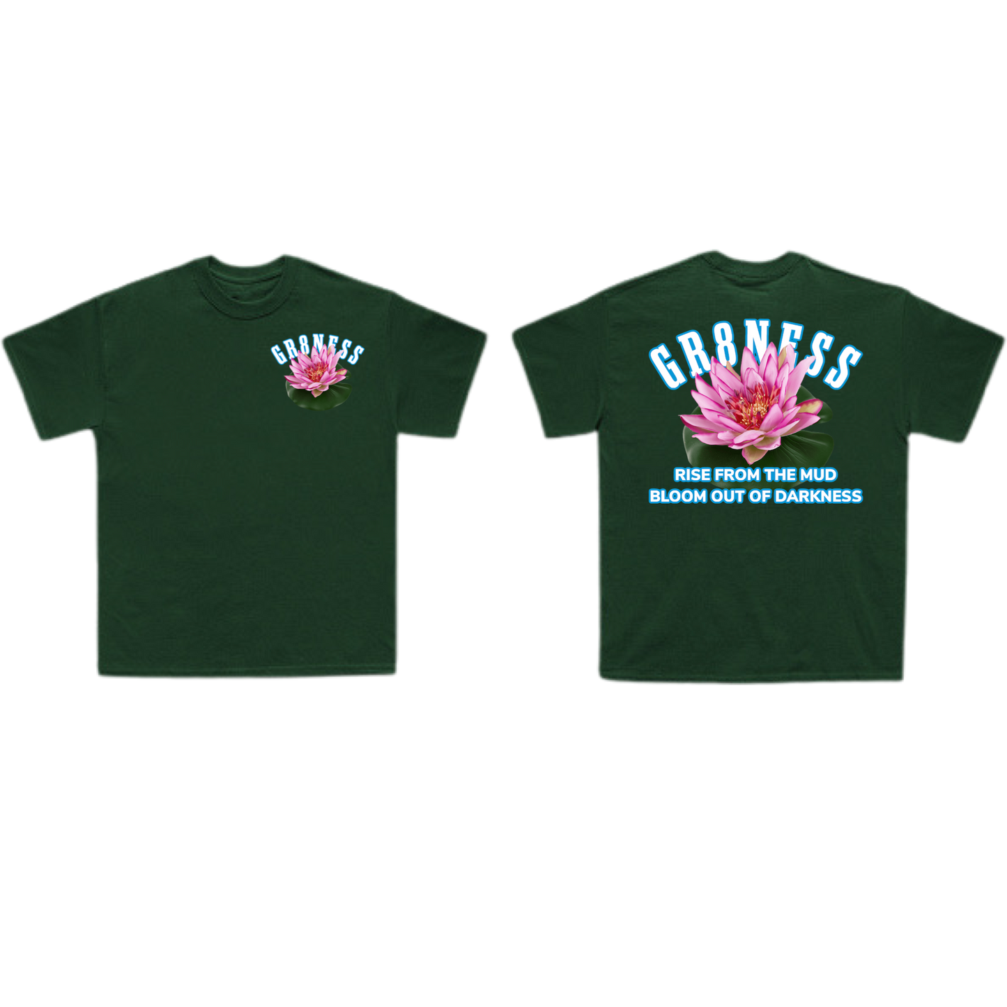 GR8NESS LOTUS TEE - DARK GREEN