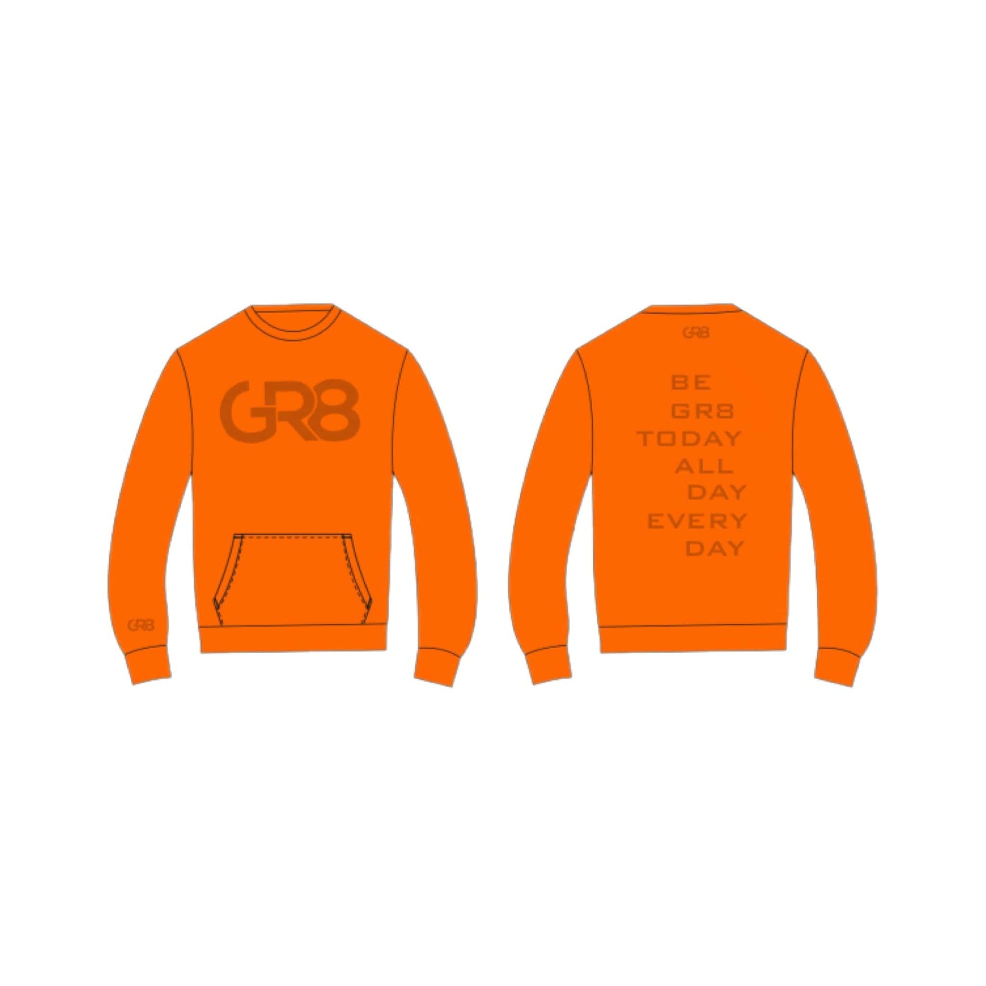 GR8 CREWNECK SWEATSHIRT - ORANGE TIGER | GR8 Clothing Line