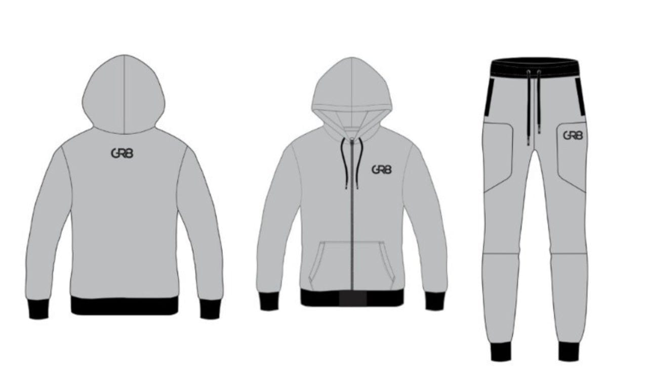 GR8 Zip-Up Sweatsuit - Gray/Black | GR8 Clothing Line